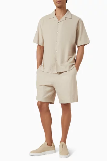 Drawstring Shorts in Cotton-terry