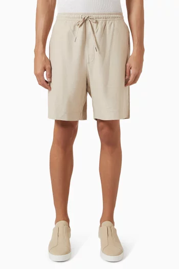 Drawstring Shorts in Cotton-terry