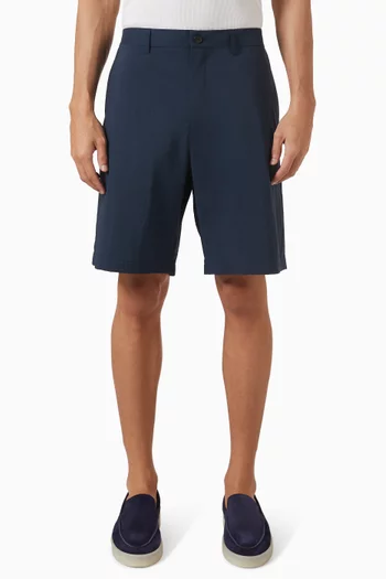 Textured Buttoned Shorts in Nylon