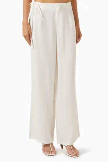Maris Wide-leg Pants in Linen