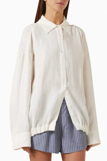 Maris Convertible Shirt in Linen