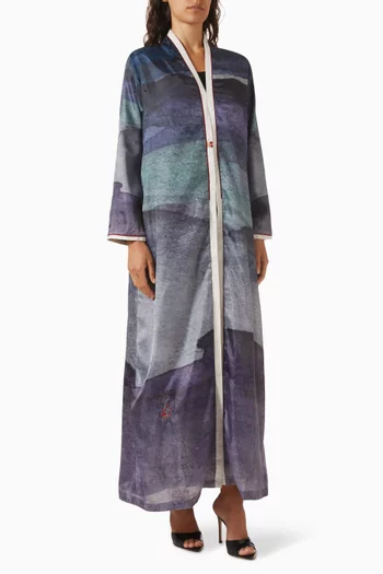 Printed Abaya in Organza