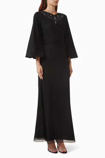 Embellished Maxi Dress in Tulle
