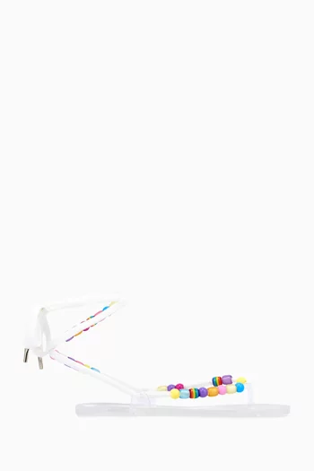 Esther Beaded Sandals in PVC