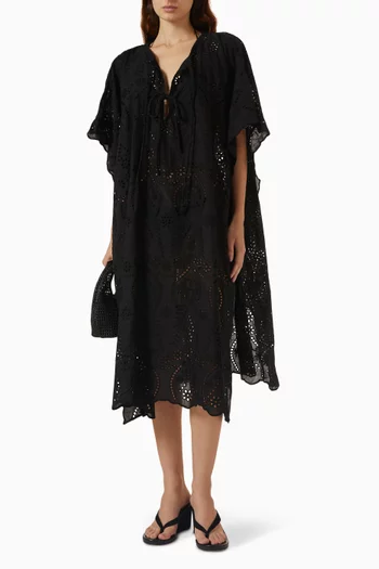 Paulina Midi Kaftan in Cotton