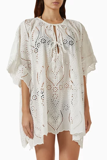 Paulina Mini Kaftan in Cotton