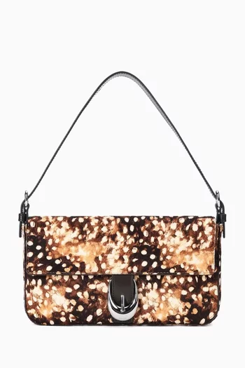Small Harlow Shoulder Bag Fawn Haircalf