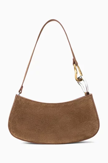 Small Ollie Shoulder Bag in Suede