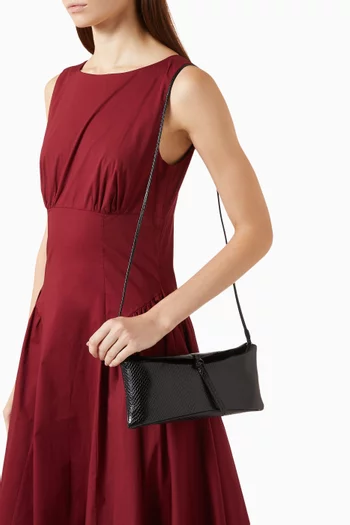 Eve Clutch in Snake-embossed Leather