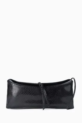 Eve Clutch in Snake-embossed Leather