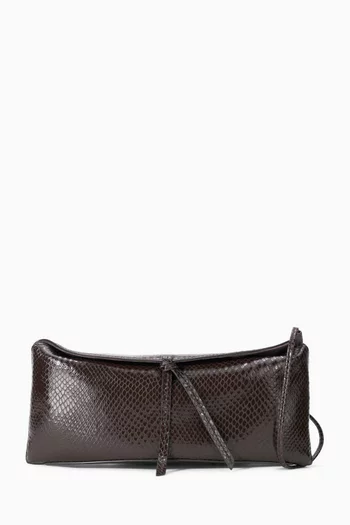 Eve Clutch in Snake-embossed Leather