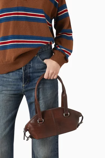 Mini Hester Shoulder Bag in Distressed Leather