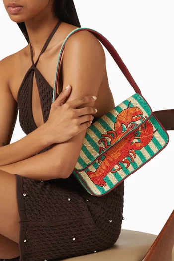 Tommy Summer Lobster Beaded Shoulder Bag