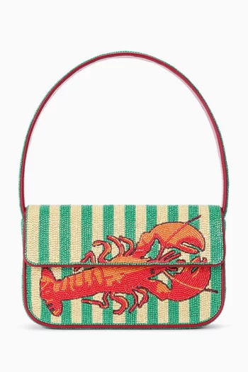 Tommy Summer Lobster Beaded Shoulder Bag