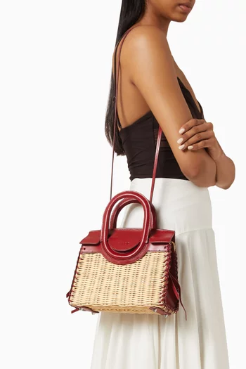 Mini Maude Top-handle bag in Wicker