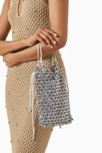 Small Karla Crystal Beaded Tote Bag