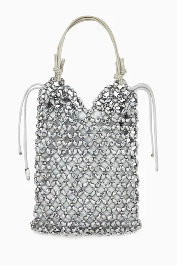 Small Karla Crystal Beaded Tote Bag