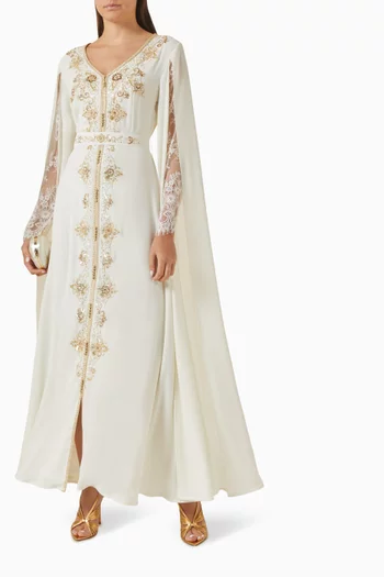 Embellished Belted Kaftan