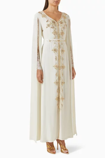 Embellished Belted Kaftan