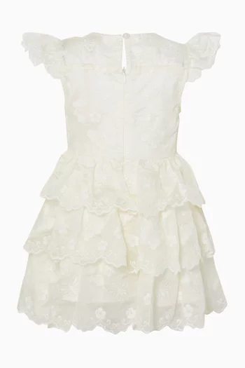 Alisha Frill Embroidered Dress