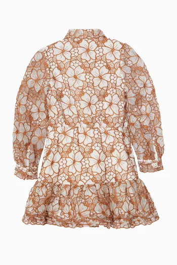 Chelsea Embroidered Dress in Cotton
