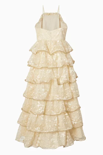 Tanya Lace Frill Maxi Dress