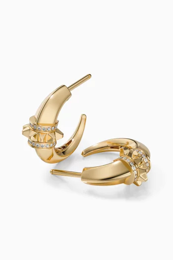 Hab El Hayl Diamond Hoop Earrings in 18kt Gold