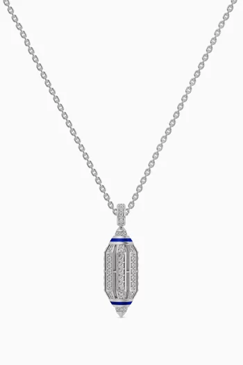 Al Merriyah Diamond Pendant Necklace in 18kt White Gold