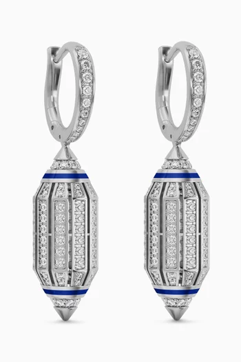 Al Merriyah Diamond Earrings in 18kt White Gold