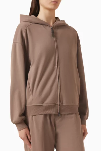 Zip Hoodie in French Cotton-terry