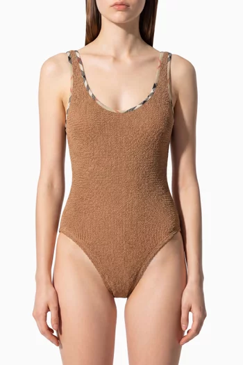 x Hunza G Faye One-piece Swimsuit & Scrunchie in Original Crinkle™