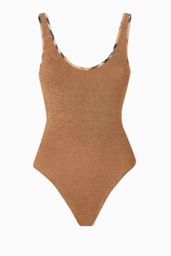 x Hunza G Faye One-piece Swimsuit & Scrunchie in Original Crinkle™