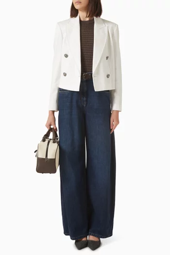 Double-breasted Blazer in Cotton-blend
