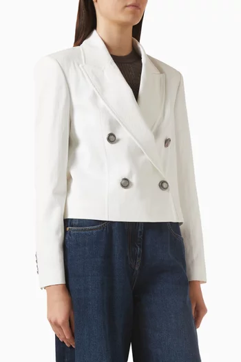 Double-breasted Blazer in Cotton-blend