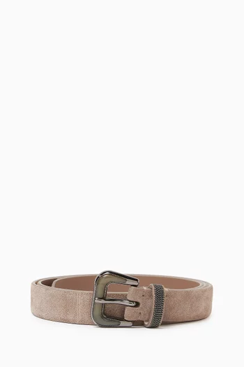 Monili Belt in Suede
