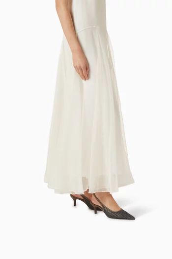 City 55 Slingback Pumps in Precious Net & Suede