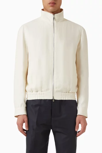 Hopsack Jacket in Silk-blend