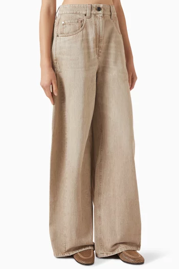 Wide-leg Pants in Denim