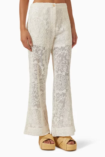 Guipure Pants in Lace