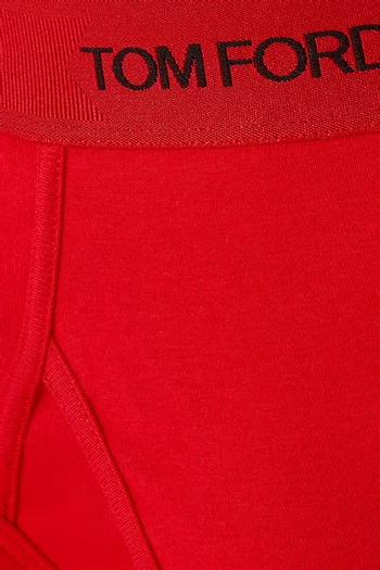 Logo-print Briefs in Cotton