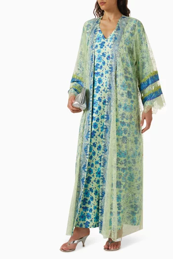 Embellished Lace Kaftan