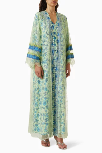 Embellished Lace Kaftan