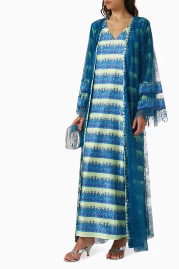 Embellished Lace Kaftan