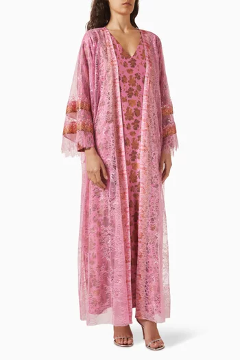 Embellished Lace Kaftan