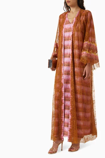 Embellished Lace Kaftan