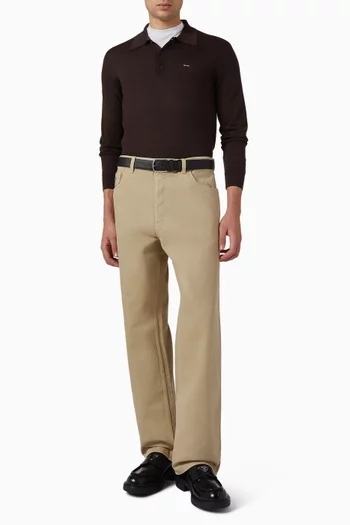 Polo Sweater in Superfine Wool