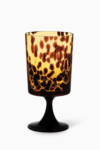 Leopardo Water Glass in Murano Glass