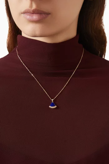 Divas' Dream Diamond Necklace in 18kt Gold & Lapis