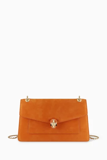 Serpenti Forever Shoulder Bag in Nubuck Leather