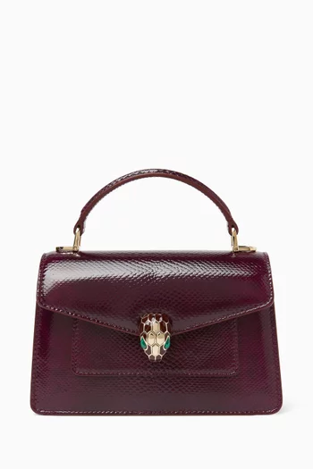 Mini Serpenti Forever Top-handle Bag in Karung Leather
